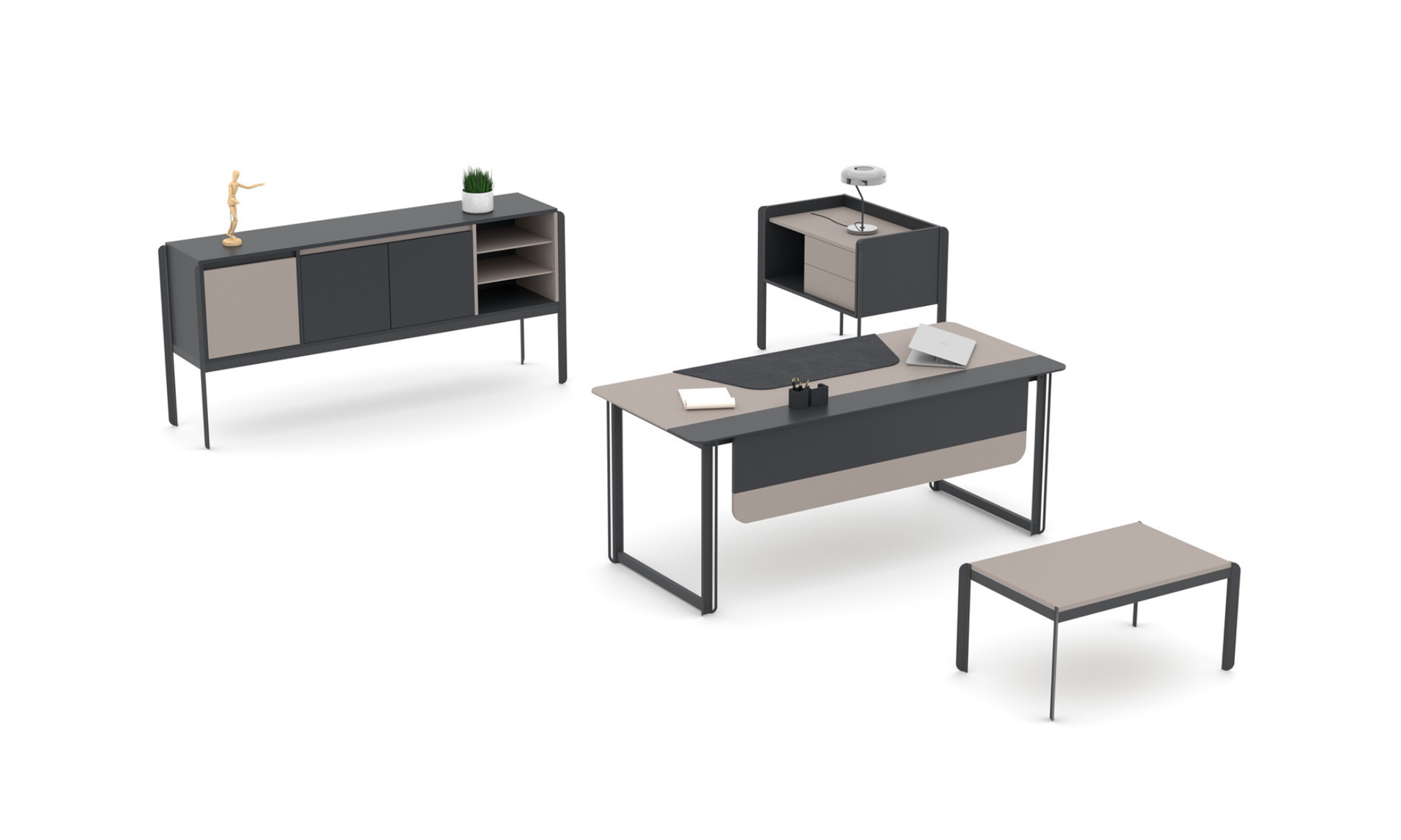 Zelve Executive Desk Set